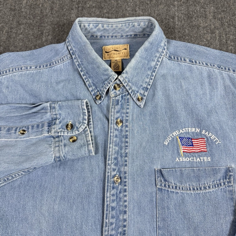Code Authority Men's XL Shirt Southeastern Safety Associates American Flag